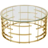 Salesfever Couchtisch Gestell gefertigt aus rostfreiem Edelstahl, Gold gold, klar) , 74441248-0 B/H/T: 90 cm x 42 cm x 90 cm,