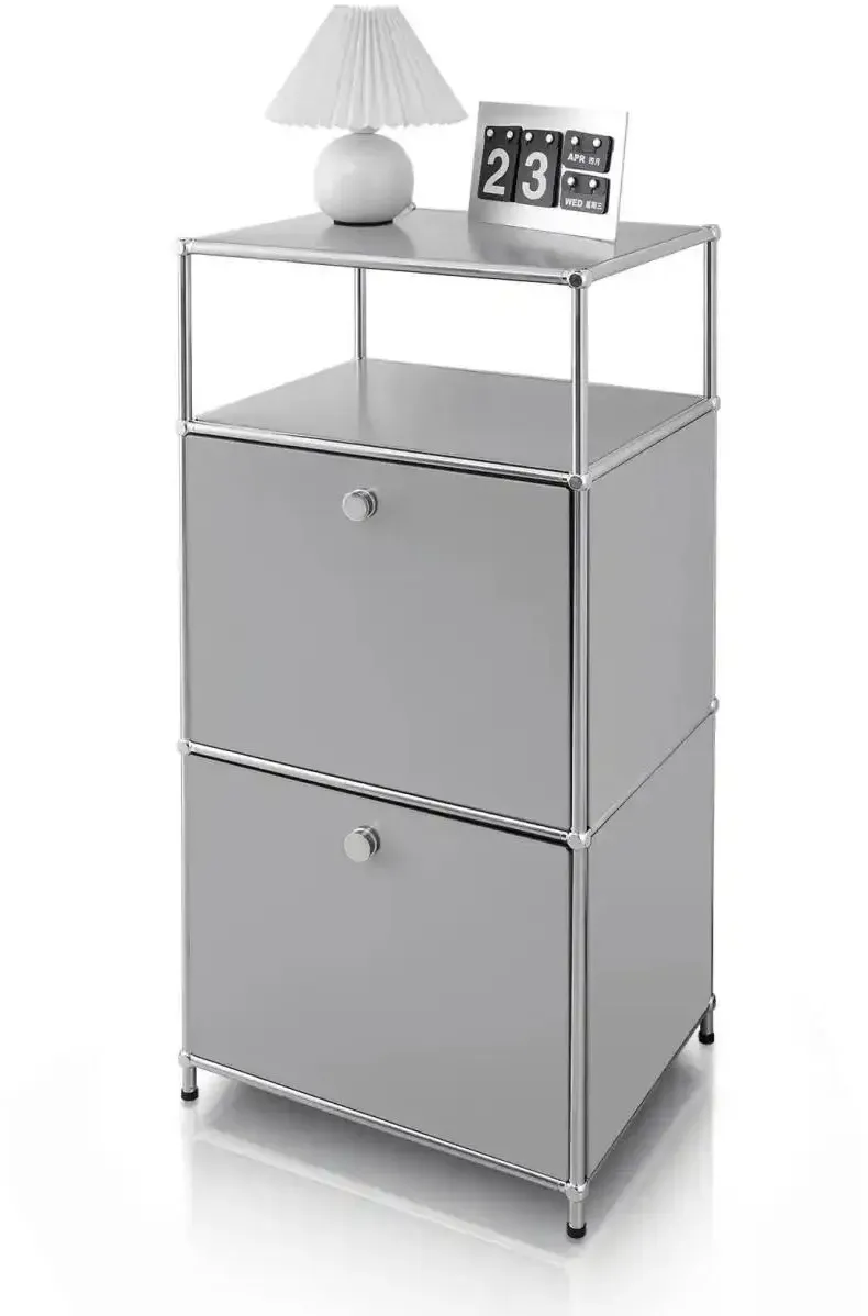 Floordirekt Metallregal   ¦ grau ¦ Maße (cm): B: 50 H: 100