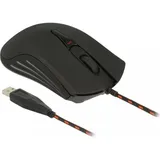DeLock Gaming-Maus Schwarz, Rot