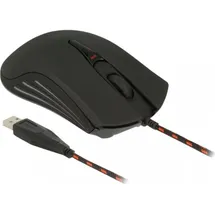 DeLock Gaming-Maus Schwarz, Rot