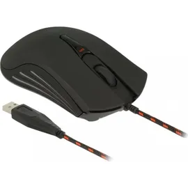 DeLock Gaming-Maus Schwarz, Rot
