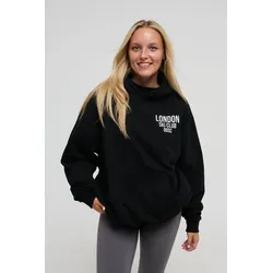 London Ski Club Übergroßer Hoodie - Schwarz SCHWARZ|SCHWARZ Medium