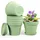 luxuskollektion Blumentopf Untersetzer Ablauflöcher 6er Set Grün 6IN