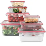 classbach Frischhaltedose rechteckig transparent 1 l 7-teiliges Set