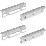 SWAWIS 125mm Schraubstock Schutzbacken, 1 Pair Schonbacken aus Aluminium, Ersatzbacken mit Magnetenl und Prismen, Spannbacken für Schraubstock Klemmbar
