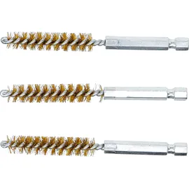 BGS Messingbürste 10 mm Antrieb Außensechskant 6,3 mm (1/4) 3-tlg