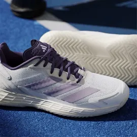 adidas Defiant Speed 2 Tennis Shoes, Cloud White/Powder Plum/Aurora Plum, 39 1/3 EU