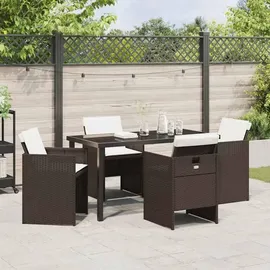 vidaXL Garten Essgruppe 5-tlg. Braun