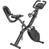 healfith Heimtrainer Fahrrad schwarz