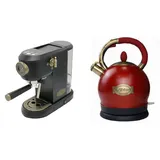 Kaffeemaschine Kaiser KA 2005 Em +WK 2000 RotEm Retro Wasserkocher