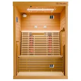 Dewello PALERMO 135x120 für 1-2 Personen aus Hemlockholz mit Vollspektrumstrahlern