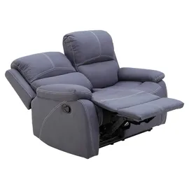 Femo Sofa 2-Sitzer FM-3231, Graublau - Mikrofaser - mit Relaxfunktion