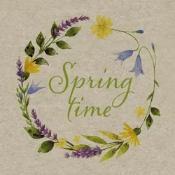 300 Duni Recycling-Tissue Servietten 33 x 33 cm Spring Time 2-lagig
