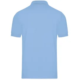 TRIGEMA Poloshirt "TRIGEMA Poloshirt DELUXE Piqué", Mädchen, Gr. 116, blau (horizont), Piqué, 100% Baumwolle, Basic, lang, ohne Ausschnitt, Shirts