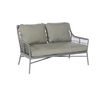 SonnenPartner Loungesofa Retro Aluminium mit PE-Bespannung light coal Relaxsofa Garten-Sofa - 2 Jahre Gewährleistung - mind. 14 Tage Rückgaberecht