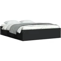 vidaXL Bettgestell Schwarz 160x200 cm