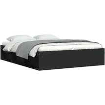 vidaXL Bettgestell Schwarz 160x200 cm