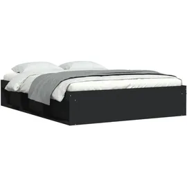 vidaXL Bettgestell Schwarz 160x200 cm