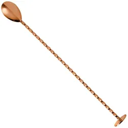 Barlöffel - flaches Ende / 27 cm - Rosegold - Rosegold