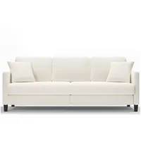 ToteBox 3-Sitzer 3-Sitzer Teddy Fleece Werkzeugfreier Aufbau Sofas für Wohnzimmer beige