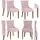 CLP Esszimmerstuhl Aberdeen Samt pink 4er Set