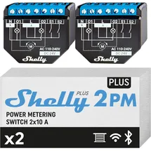 Shelly Plus 2PM Wlan 2 Kanäle Smart Relais Schalter | Rolladenschalter mit Str