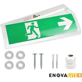 enovalite LED-Fluchtwegleuchte Akku IP65 inkl. Notstromeinheit