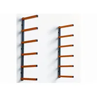 Bora Kragarmregal Holz 6 Etagen Orange/Grau