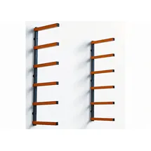 Bora Kragarmregal Holz 6 Etagen Orange/Grau