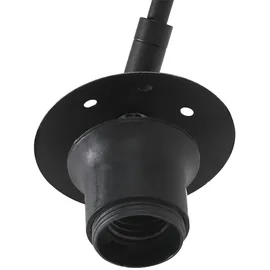 Steinhauer Wandlampe Bogenleuchte Wandleuchte schwarz Textil grau beweglich E27 L 160 cm