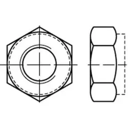 DIN 980/ISO 7086, 10513 Selbstsichernde Sechskantmutter M 20 x 2,5 Stahl zinklamellenbeschichtet