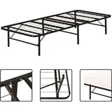 i-flair Gästebett 90x200 cm, klappbares Metallbett aus stabilem Metall – alle Größen