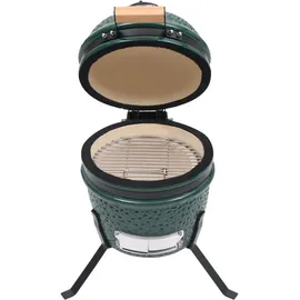 vidaXL 2-in-1 Kamado-Grill Smoker Keramik grün