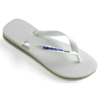 Havaianas Unisex Kinder Brasil Logo (Mini Me) Zehentrenner, Weiß, 27/28 EU