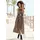 Buffalo Midikleid Braun Animalprint 38