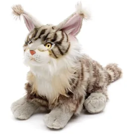 Uni-Toys Maine-Coon-Katze sitzend 27 cm Grau