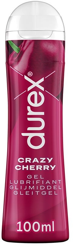 Durex Gel Lubrifiant Crazy Cherry - Goût Cerise - Lubrifiant à Base d'Eau - 100 ml 100 ml lubrifiant(s)