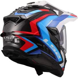 LS2 MX701 Explorer Carbon Frontier II Gloss White Blue, M