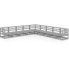 vidaXL Garten-Lounge-Set 9-tlg. grau Kiefer