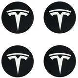 4 Stück Auto Radnabenkappen für Tesla Model S X 3 57mm, Nabendeckel Ersetzbar Radnabenabdeckung, Wasserdicht Rostfrei Radnabendeckel Zierdeckel, Auto Zubehör