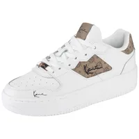 Sneaker KARL KANI "89 UP `23", Damen, Gr. 40,5, weiß, beige, Leder, Schuhe Sneaker