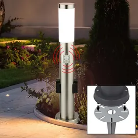 V-Tac Wegeleuchte Edelstahl 8977  Höhe 100 cm spritzwassergeschützt inkl. Bewegungsmelder silber