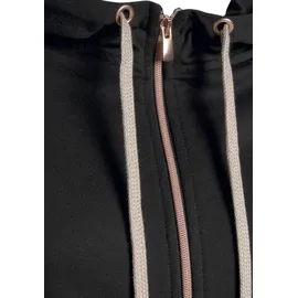 LASCANA Kapuzensweatjacke Damen schwarz Gr.32/34