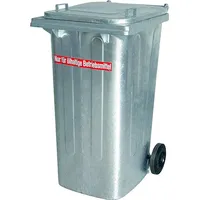 BRB-Lagertechnik BRB 240 Liter Mülltonne, Stahl feuerverzinkt, HxBxT 1060