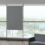 pro.tec Senkrechtmarkise 120 x 270 cm Dunkelgrau Polyester