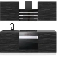 Belini Küchenzeile Emily 180 cm Schwarz