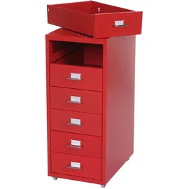 Mendler Boston Rollcontainer 69x28x41 cm rot