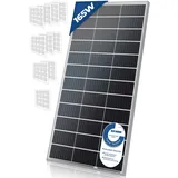 Solarpanel Monokristallin - 50 100 130 150 oder 165 W, 18 V für 12 V Batterien, Photovoltaik, Ladekabel, Setwahl - Solarzelle, Solaranlage für Wohnwagen, Camping, Balkon, Gartenhäuser