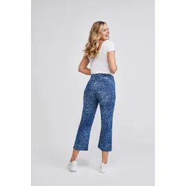 wonderjeans 7/8-Jeans WONDERJEANS, Damen, Gr. 38, Länge 26, blau denim leo, Denim/Jeans, Obermaterial: 98% Baumwolle, 2% Elasthan, gemustert, straight fit 7/8-Länge, Jeans, Figurschmeichelnder WonderStretch