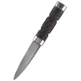 Battle-Merchant Sgian Dubh Messer mit Lederscheide